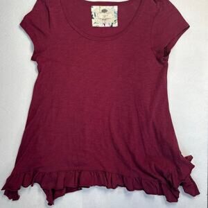 Cupid Women's Mauve Blouse Short Sleeve Size Medium